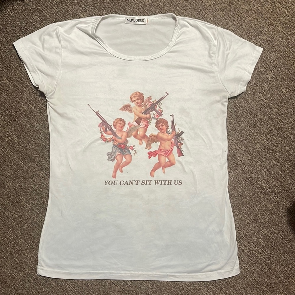 Mean Girls Funny You Can’t Sit With Us white Tee
